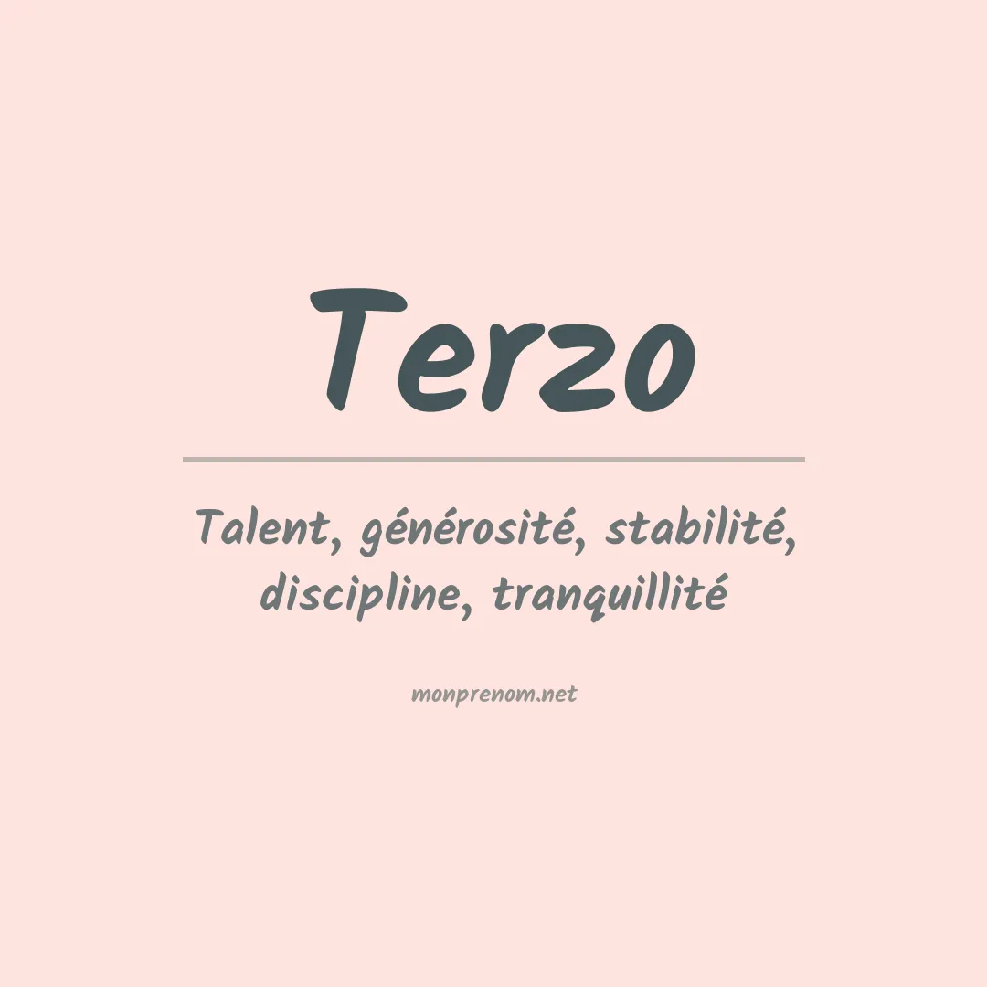 Signification du Prénom Terzo