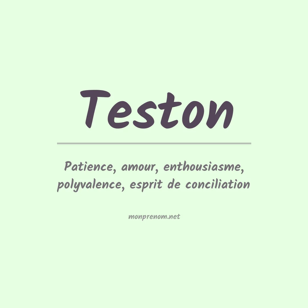 Signification du Prénom Teston