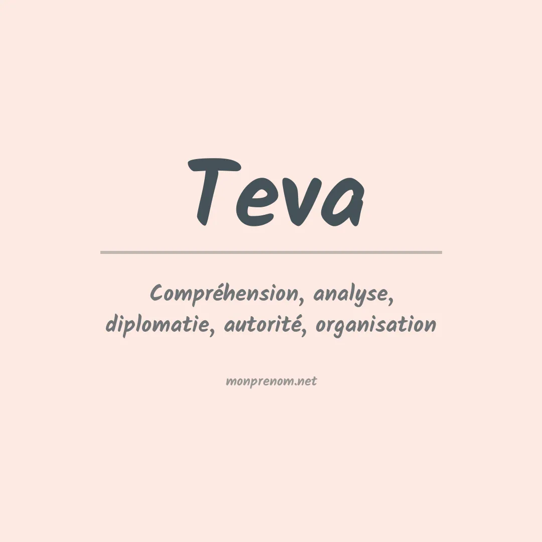 Signification du Prénom Teva Signification du Prénom Teva