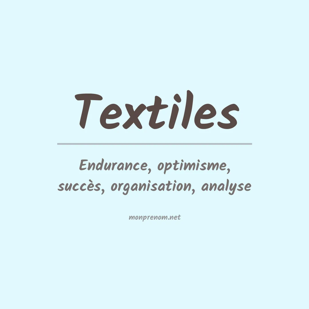 Signification du Prénom Textiles