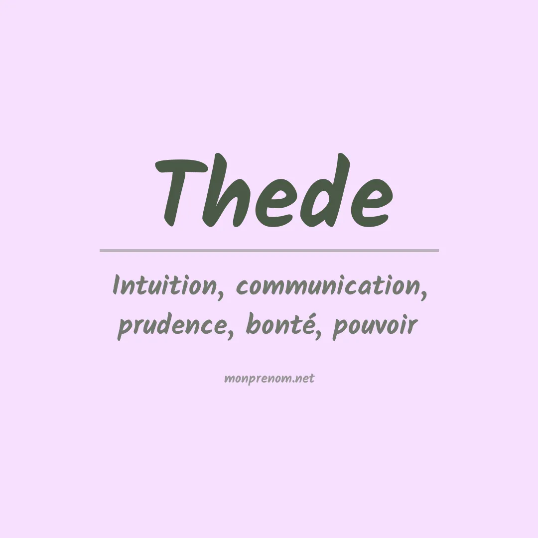 Signification du Prénom Thede