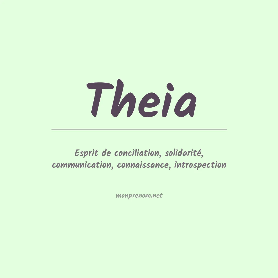 Signification du Prénom Theia