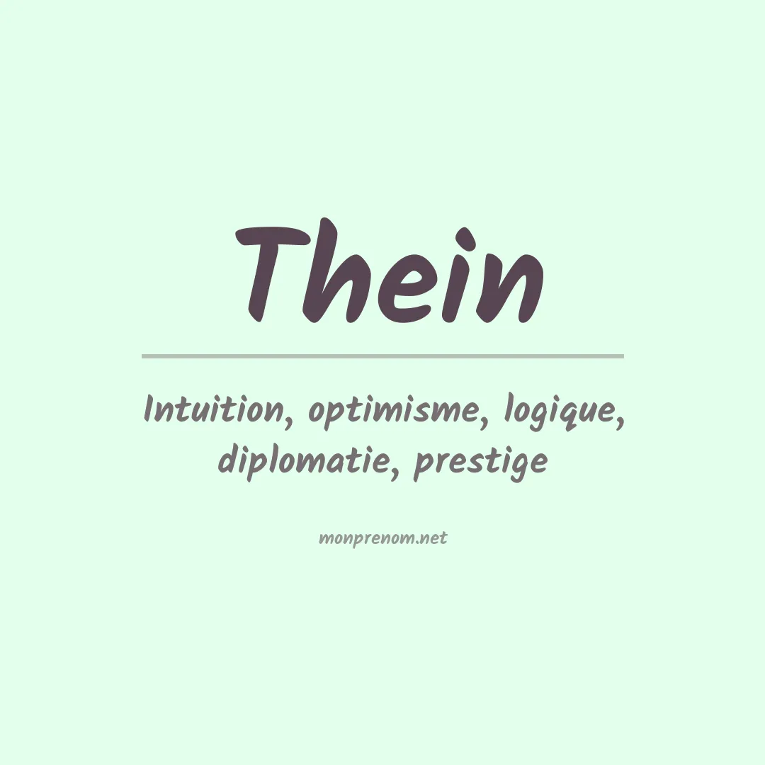 Signification du Prénom Thein