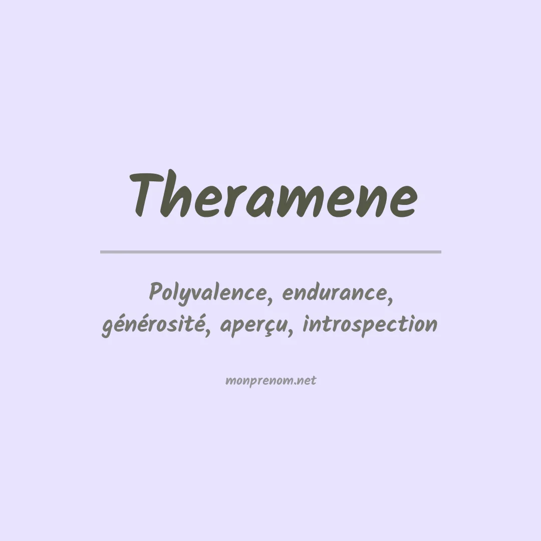 Signification du Prénom Theramene Signification du Prénom Theramene