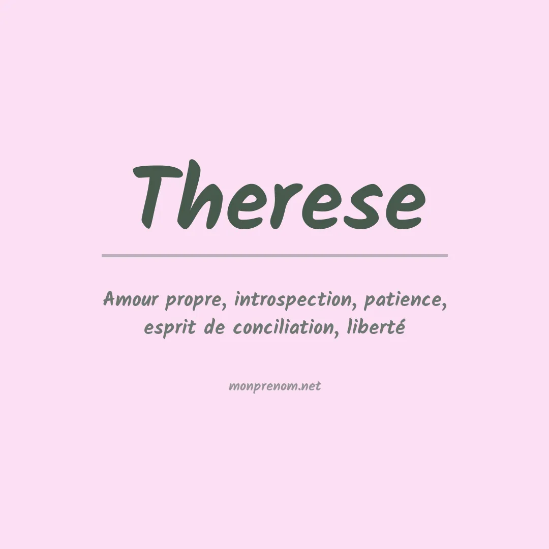 Signification du Prénom Therese