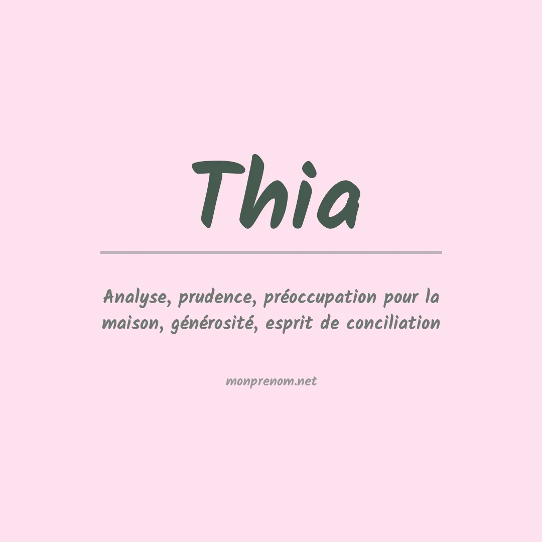 Signification du Prénom Thia Signification du Prénom Thia