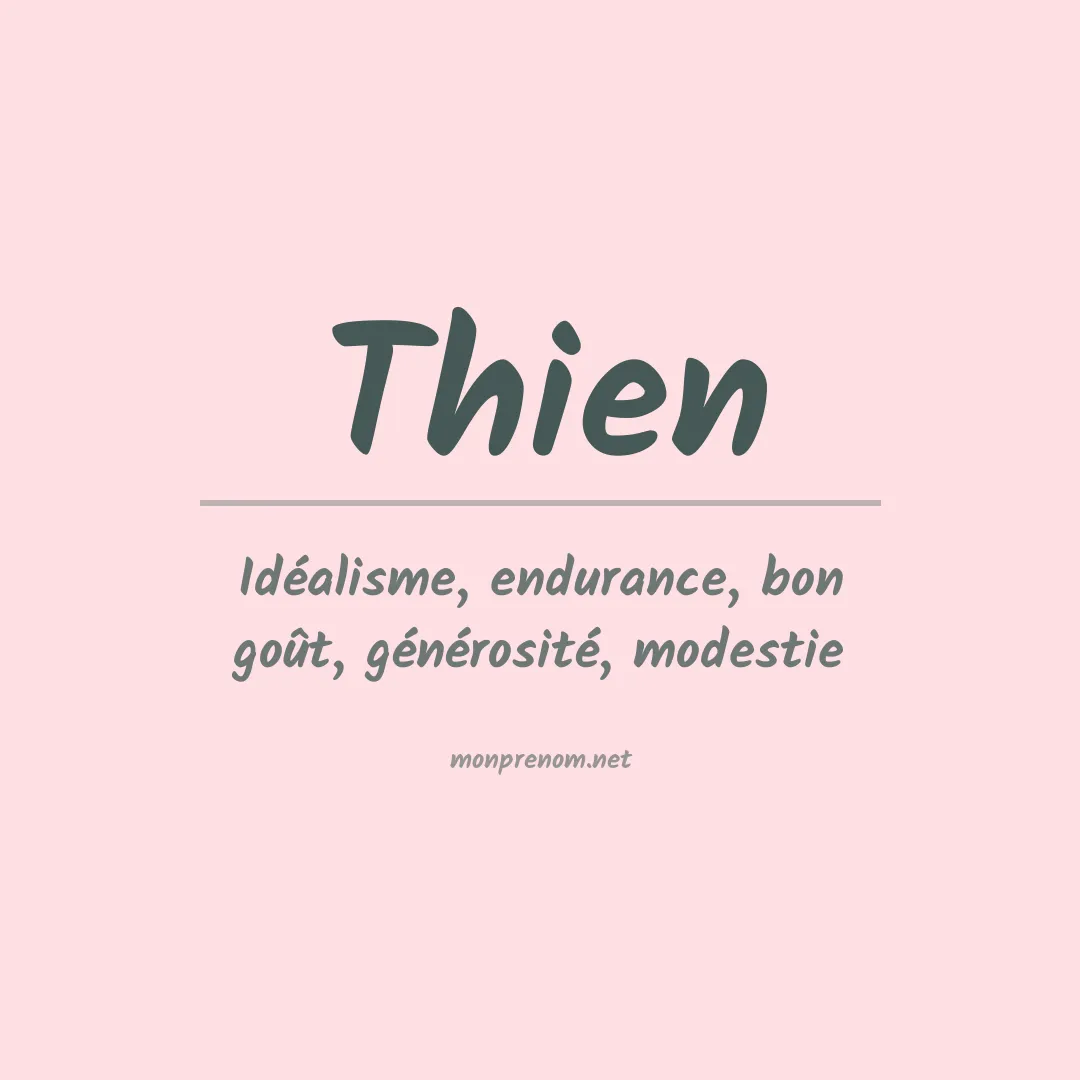 Signification du Prénom Thien