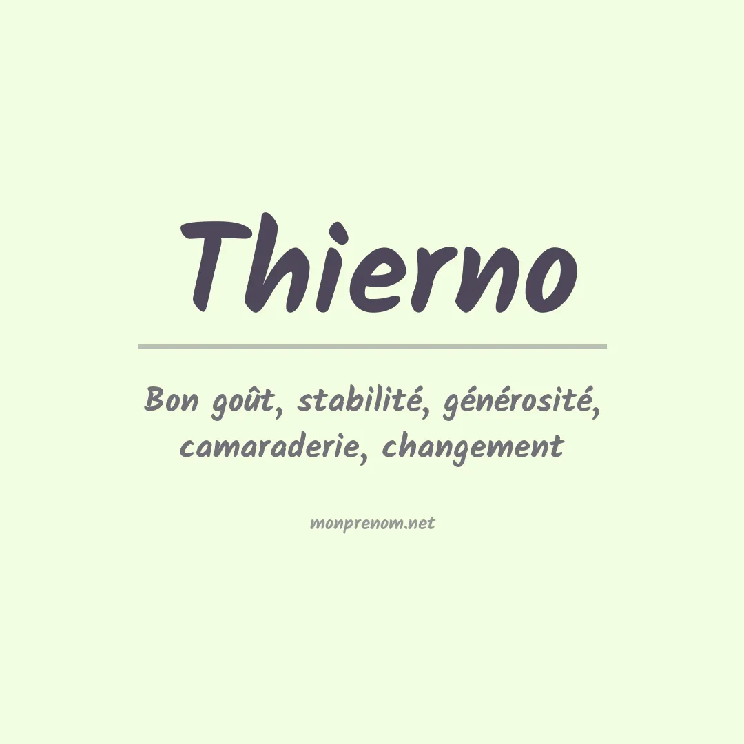 Signification du Prénom Thierno Signification du Prénom Thierno