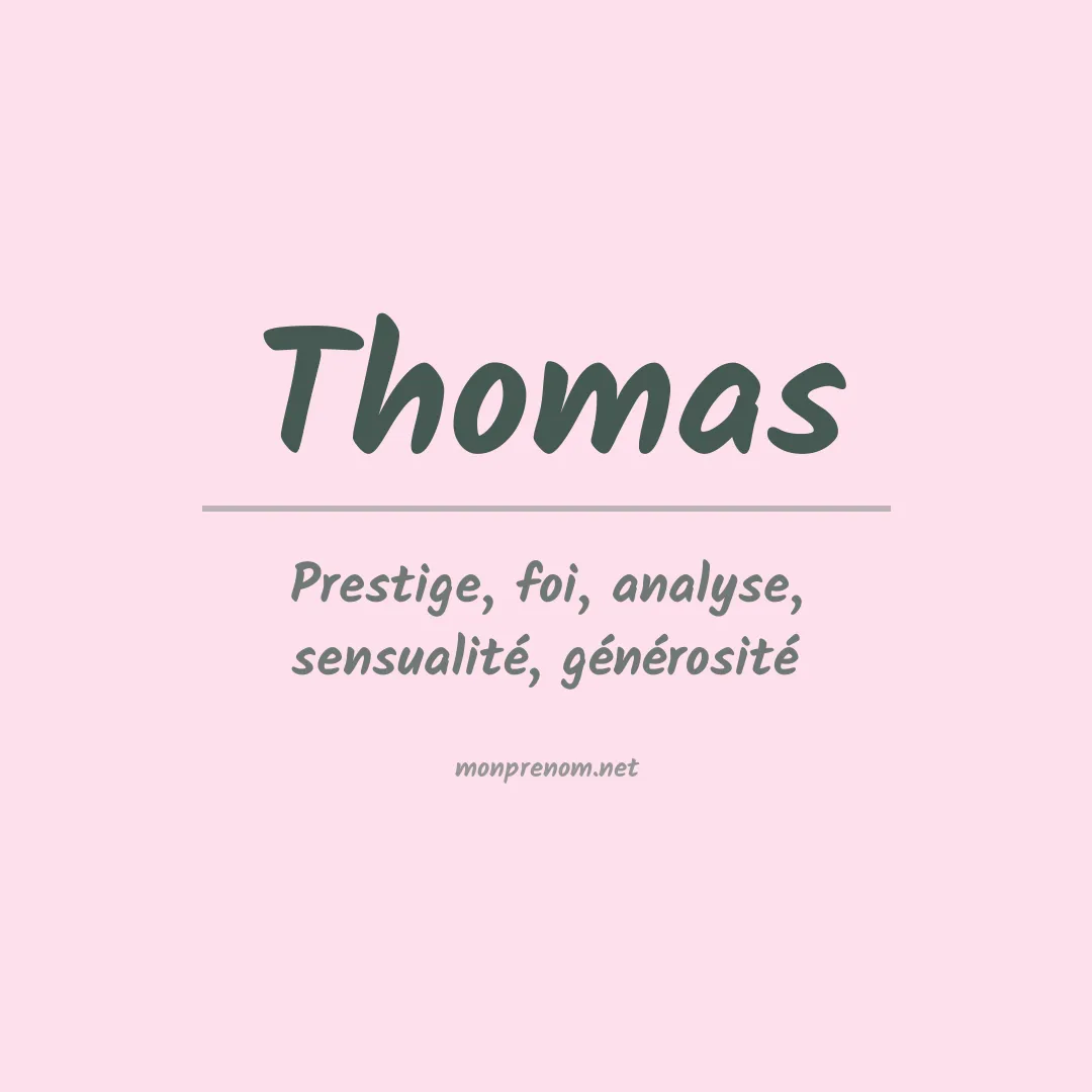 Signification du Prénom Thomas