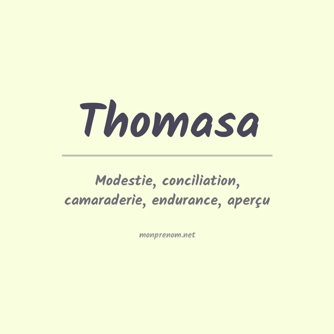 Signification du Prénom Thomasa Signification du Prénom Thomasa