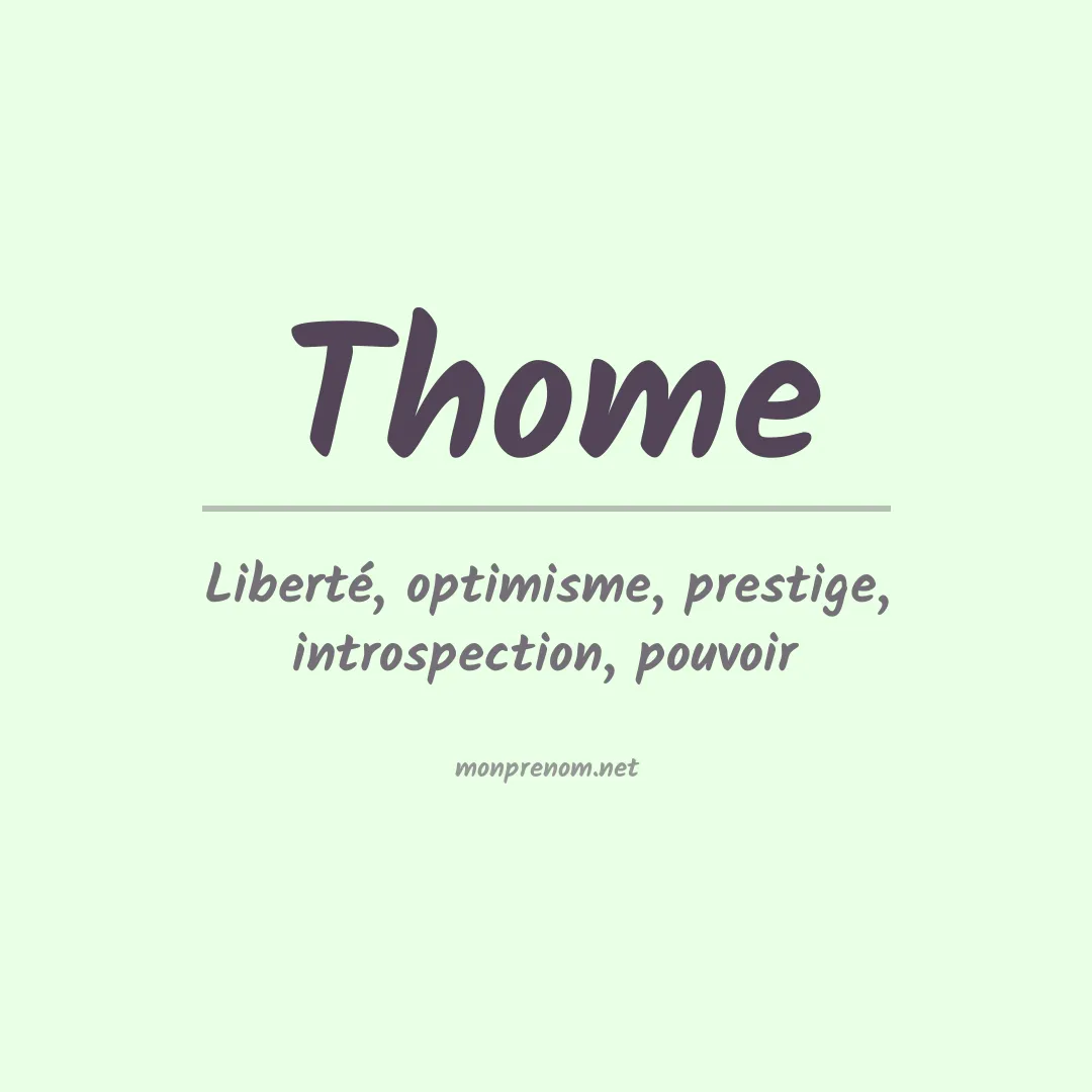 Signification du Prénom Thome