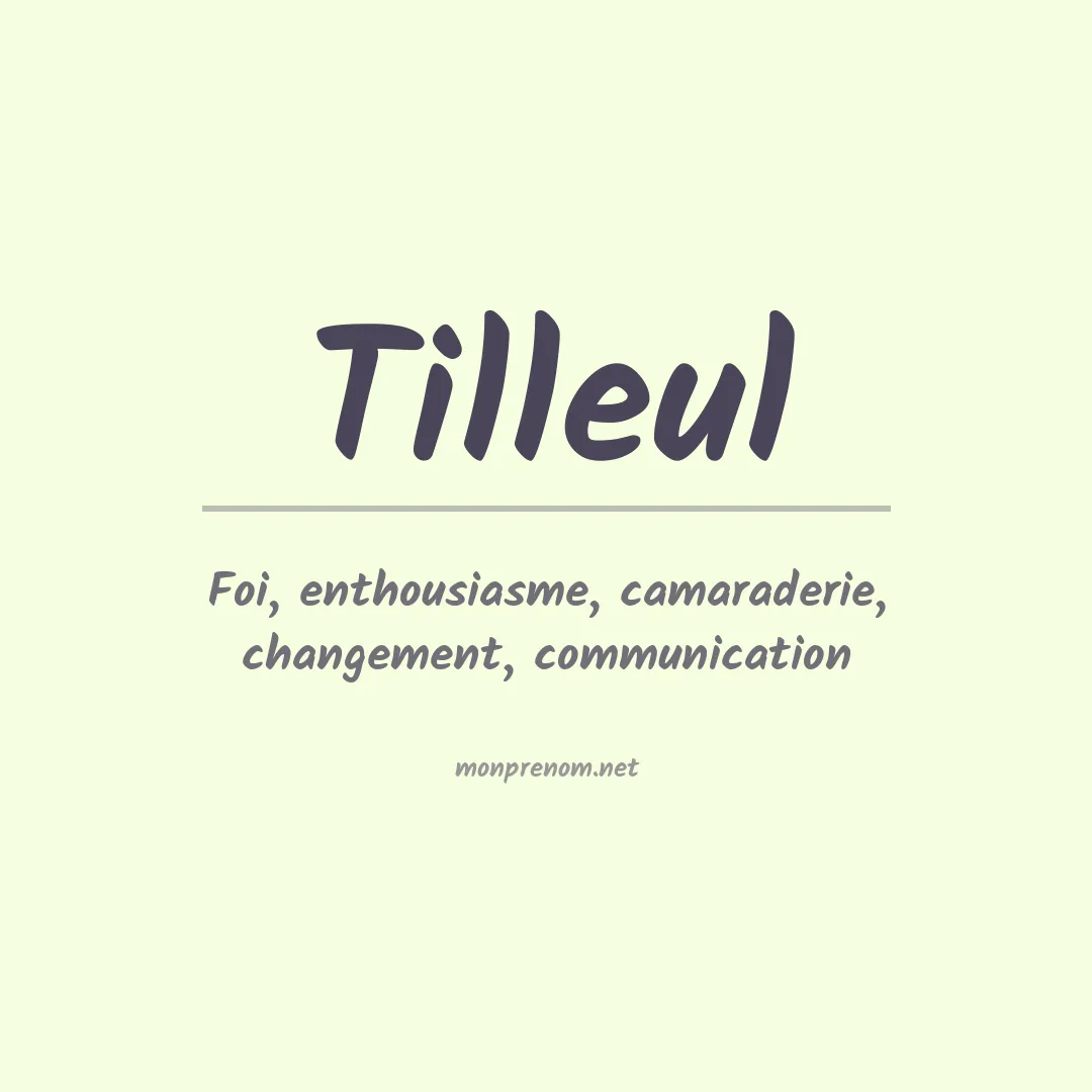 Signification du Prénom Tilleul Signification du Prénom Tilleul