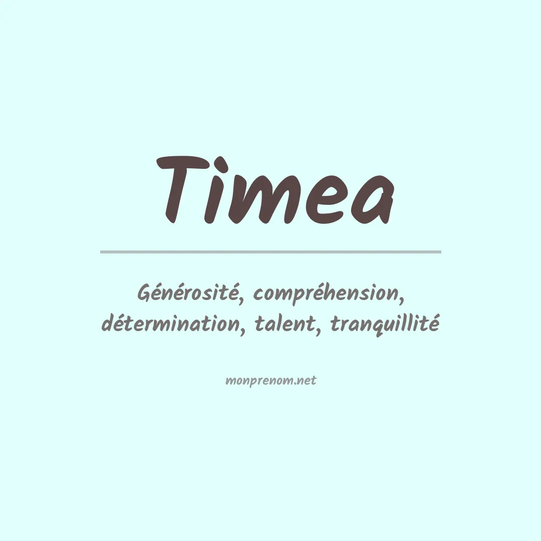 Signification du Prénom Timea Signification du Prénom Timea