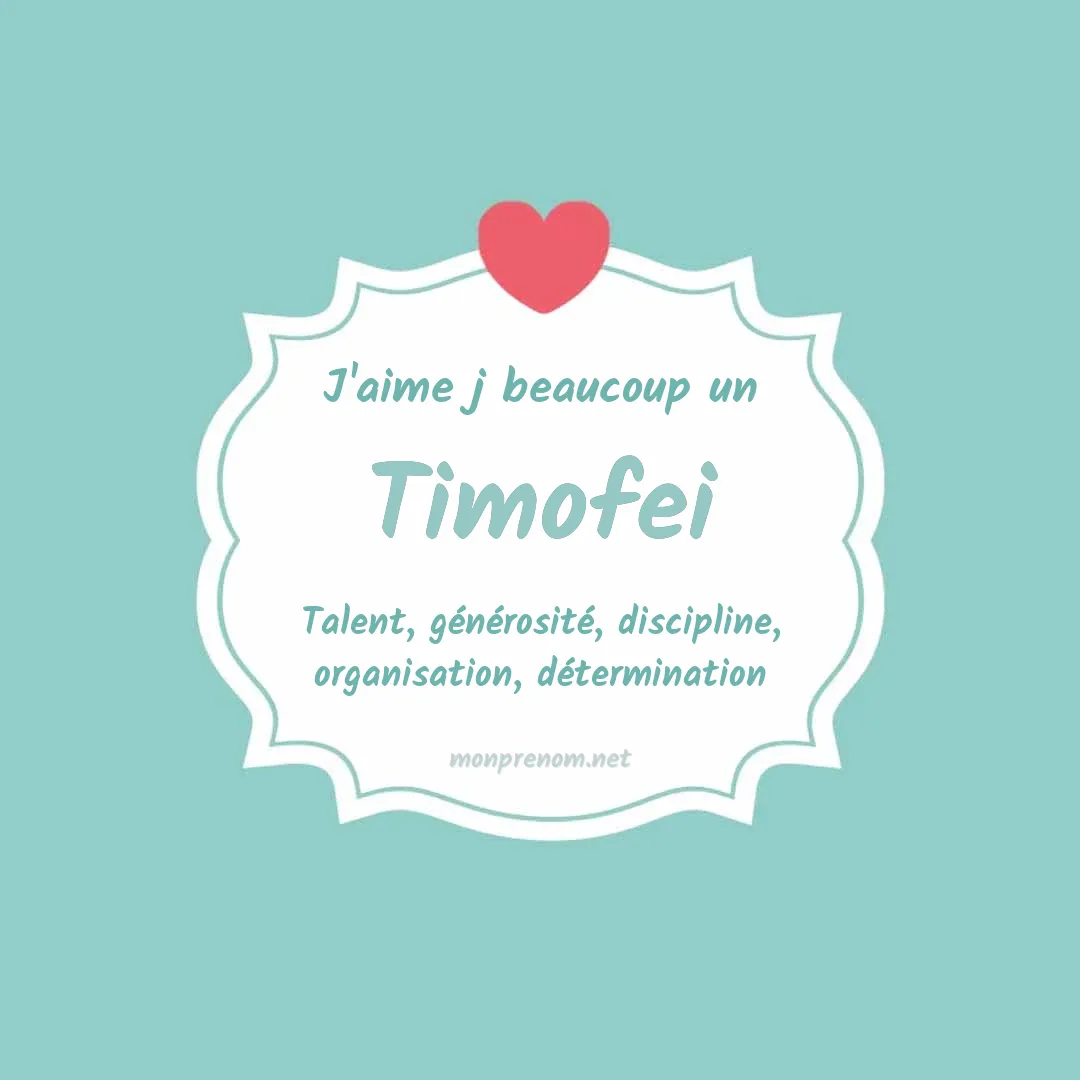 j'aime beaucoup Timofei
