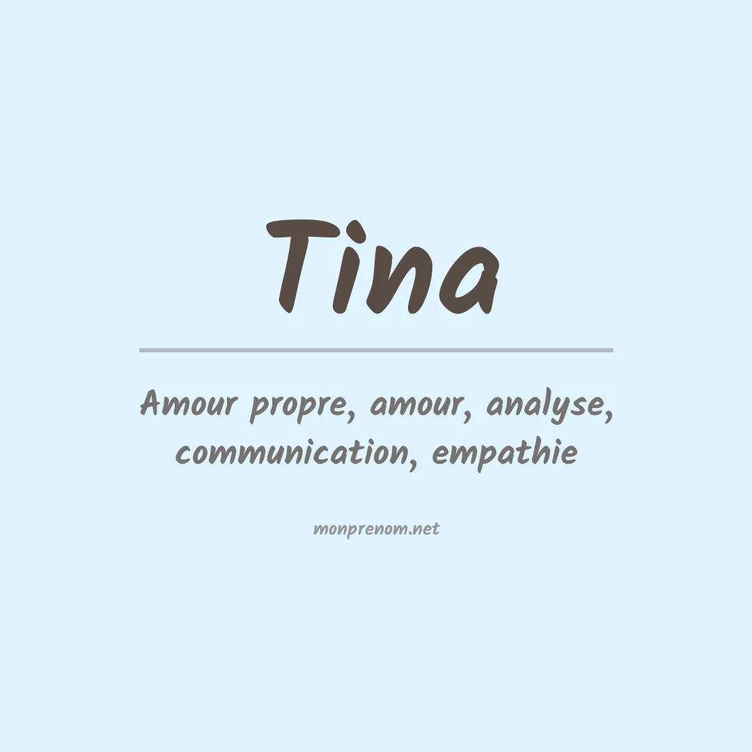 Signification du Prénom Tina