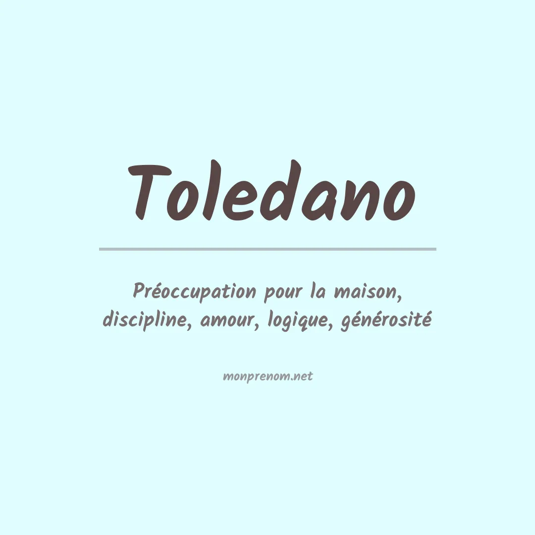 Signification du Prénom Toledano