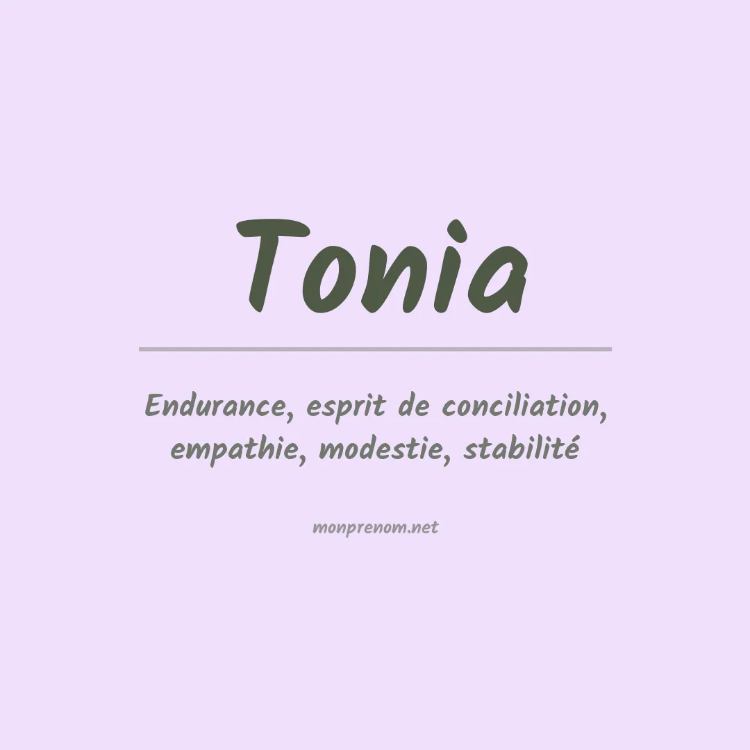 Signification du Prénom Tonia