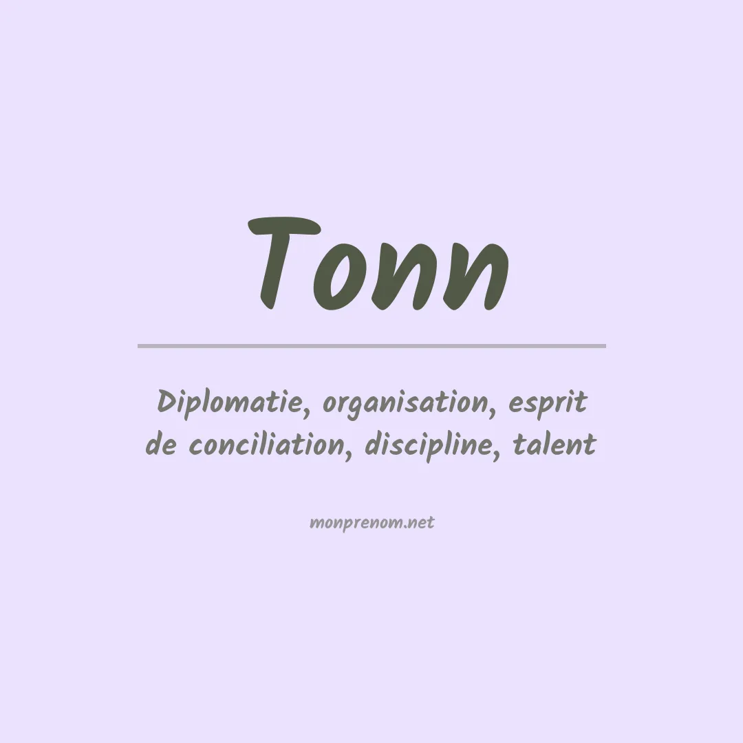 Signification du Prénom Tonn