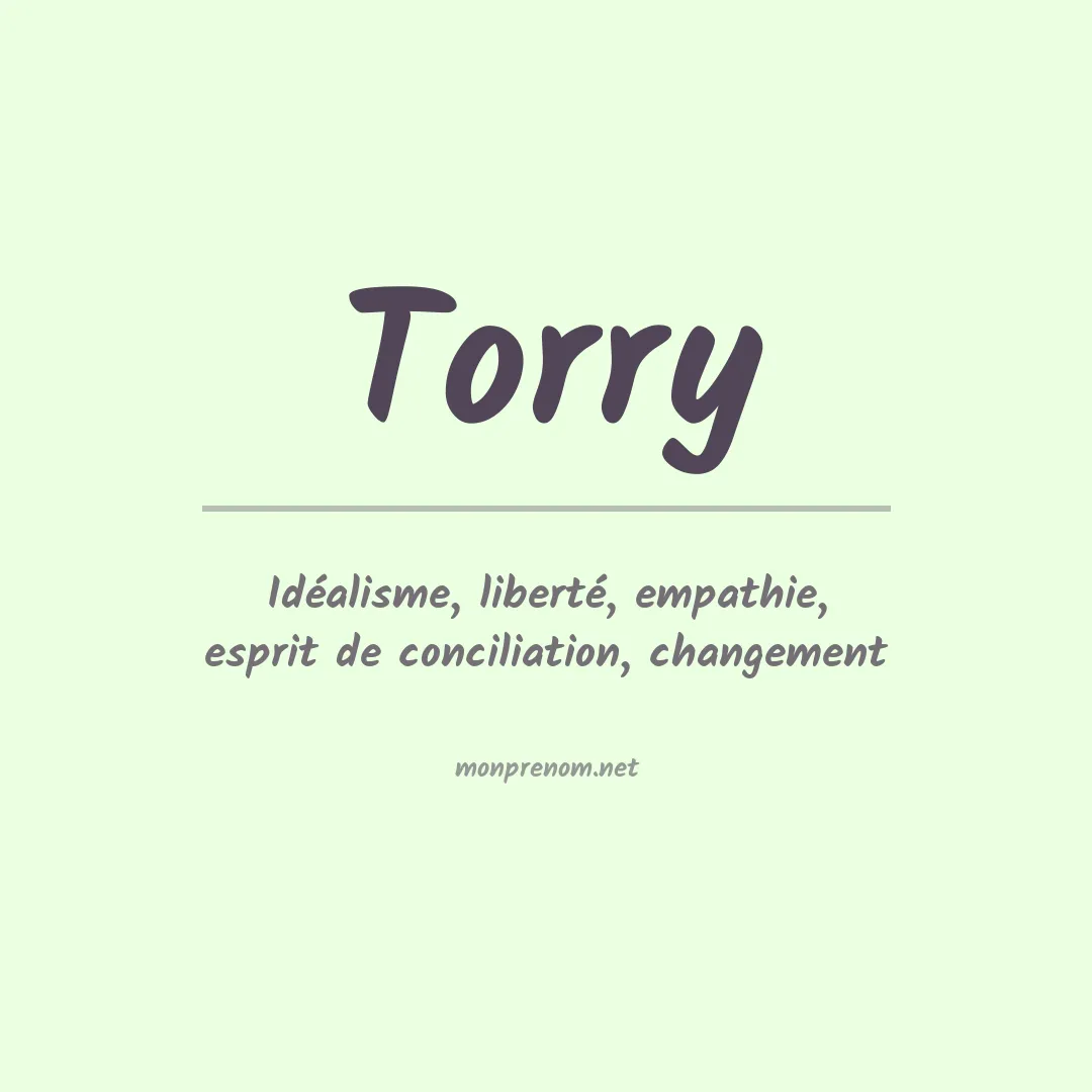 Signification du Prénom Torry