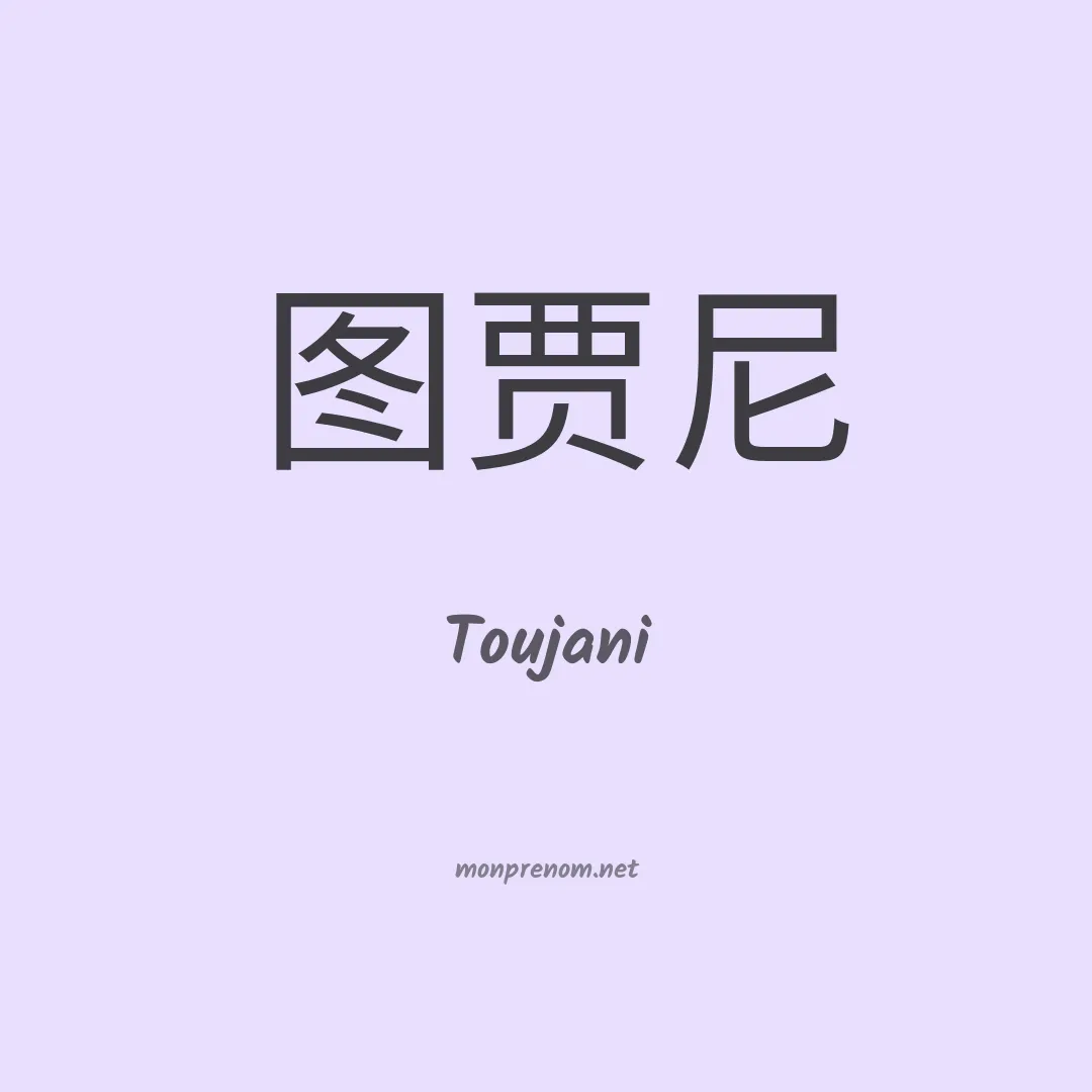 Toujani en chino