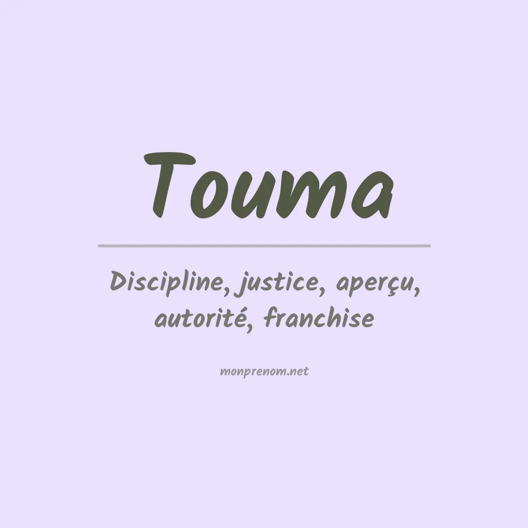 Signification du Prénom Touma