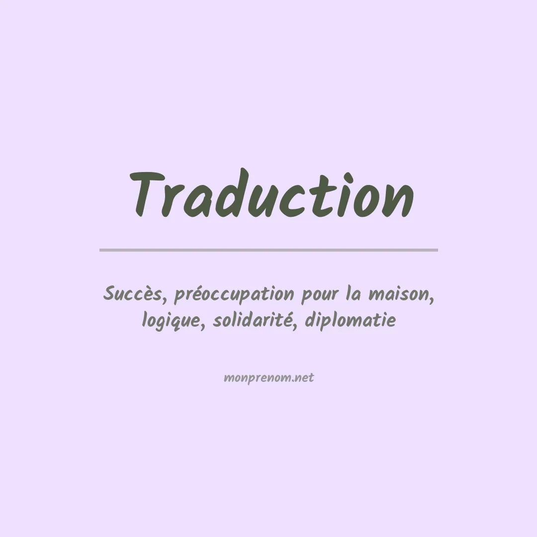 Signification du Prénom Traduction Signification du Prénom Traduction