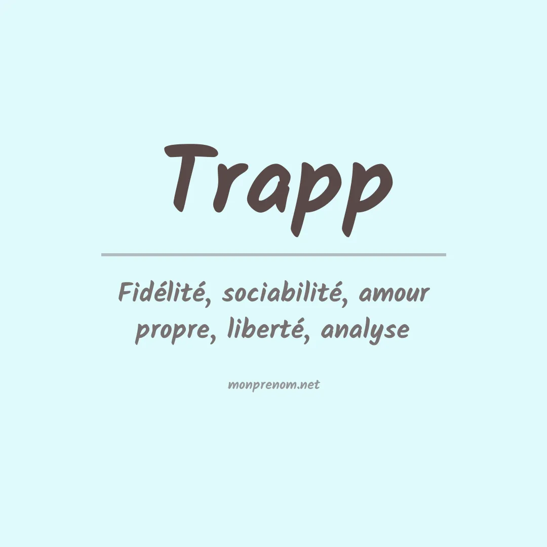 Signification du Prénom Trapp