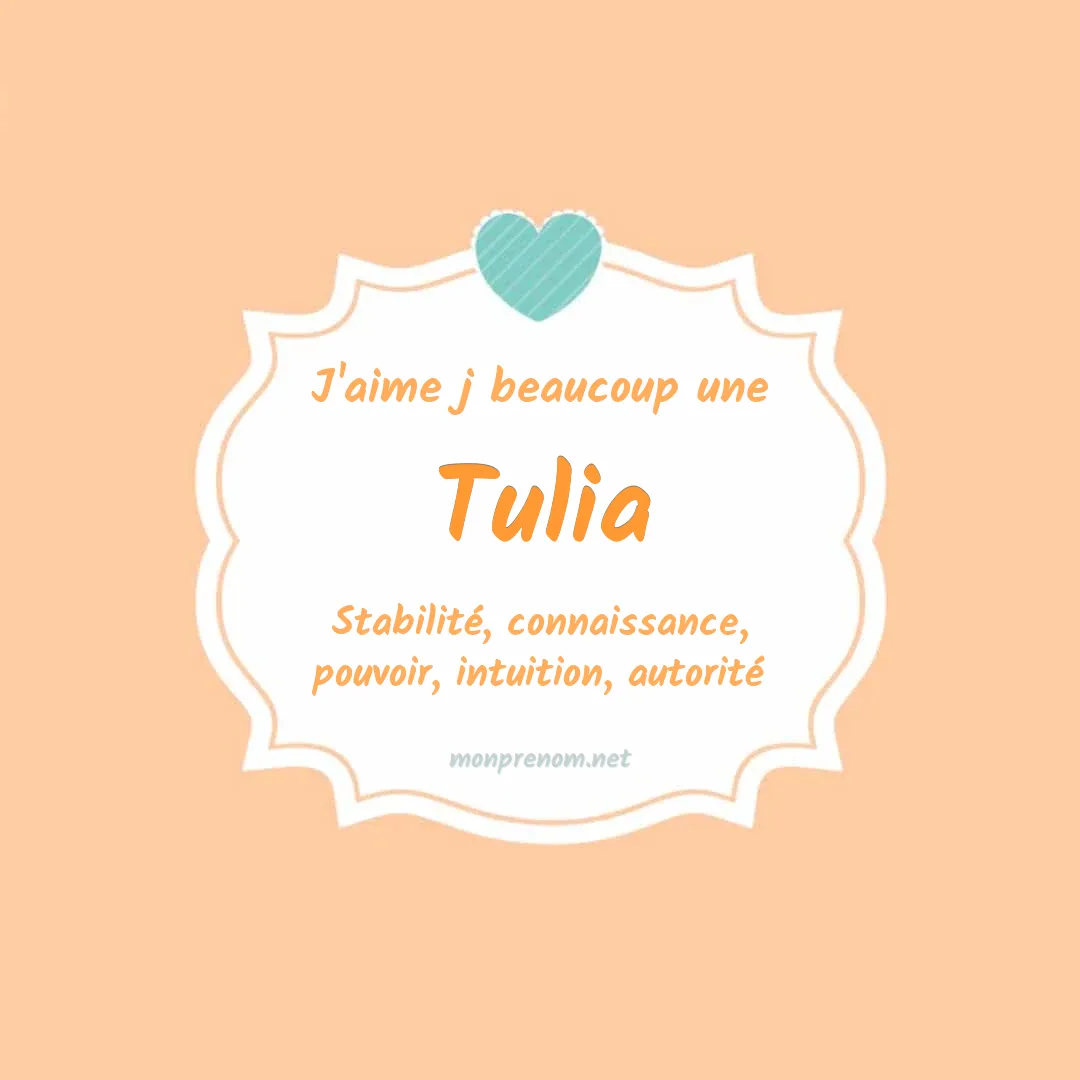 j'aime beaucoup Tulia