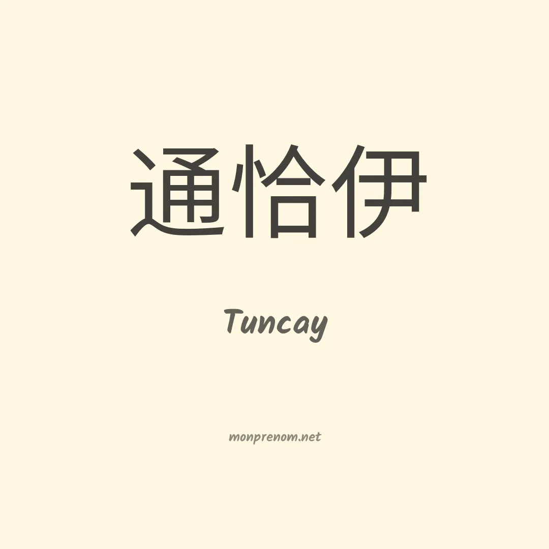 Tuncay en chino