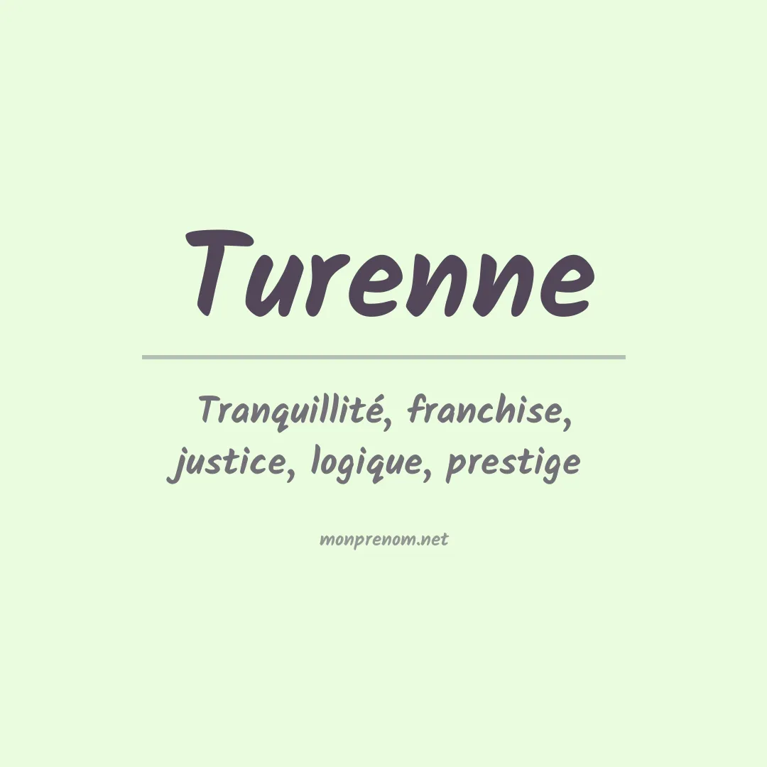 Signification du Prénom Turenne