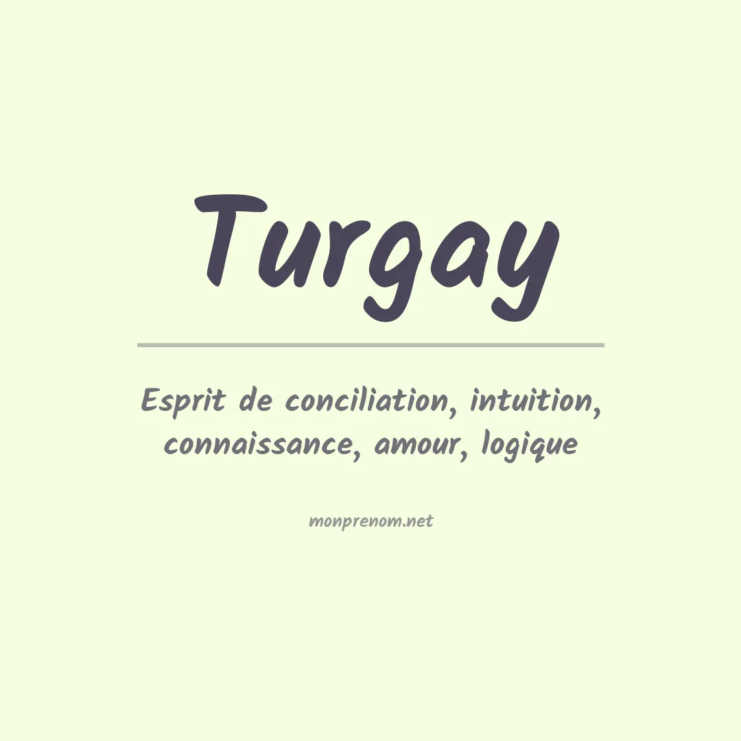 Signification du Prénom Turgay Signification du Prénom Turgay