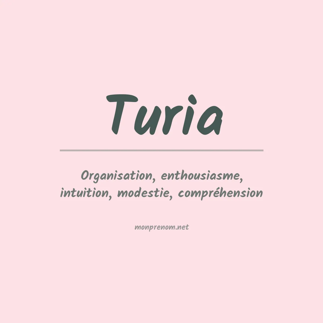 Signification du Prénom Turia