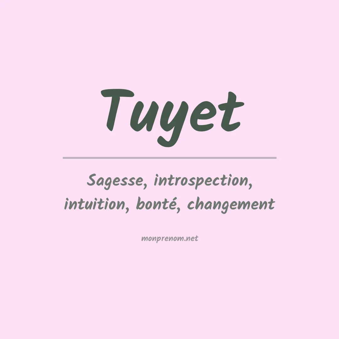Signification du Prénom Tuyet Signification du Prénom Tuyet