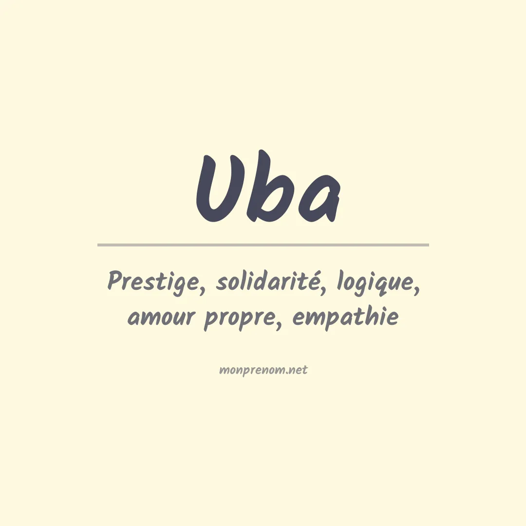 Signification du Prénom Uba