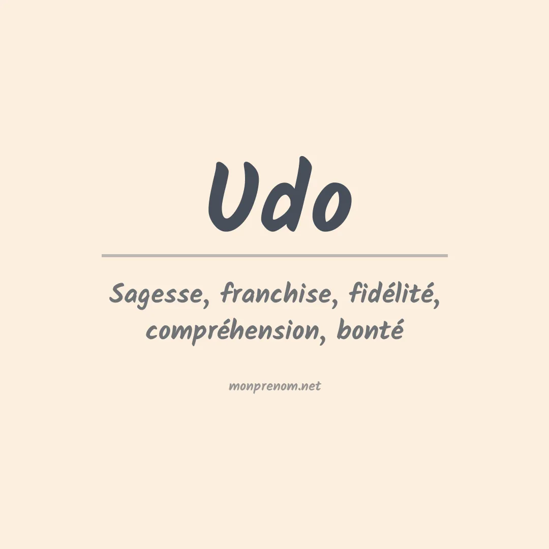 Signification du Prénom Udo