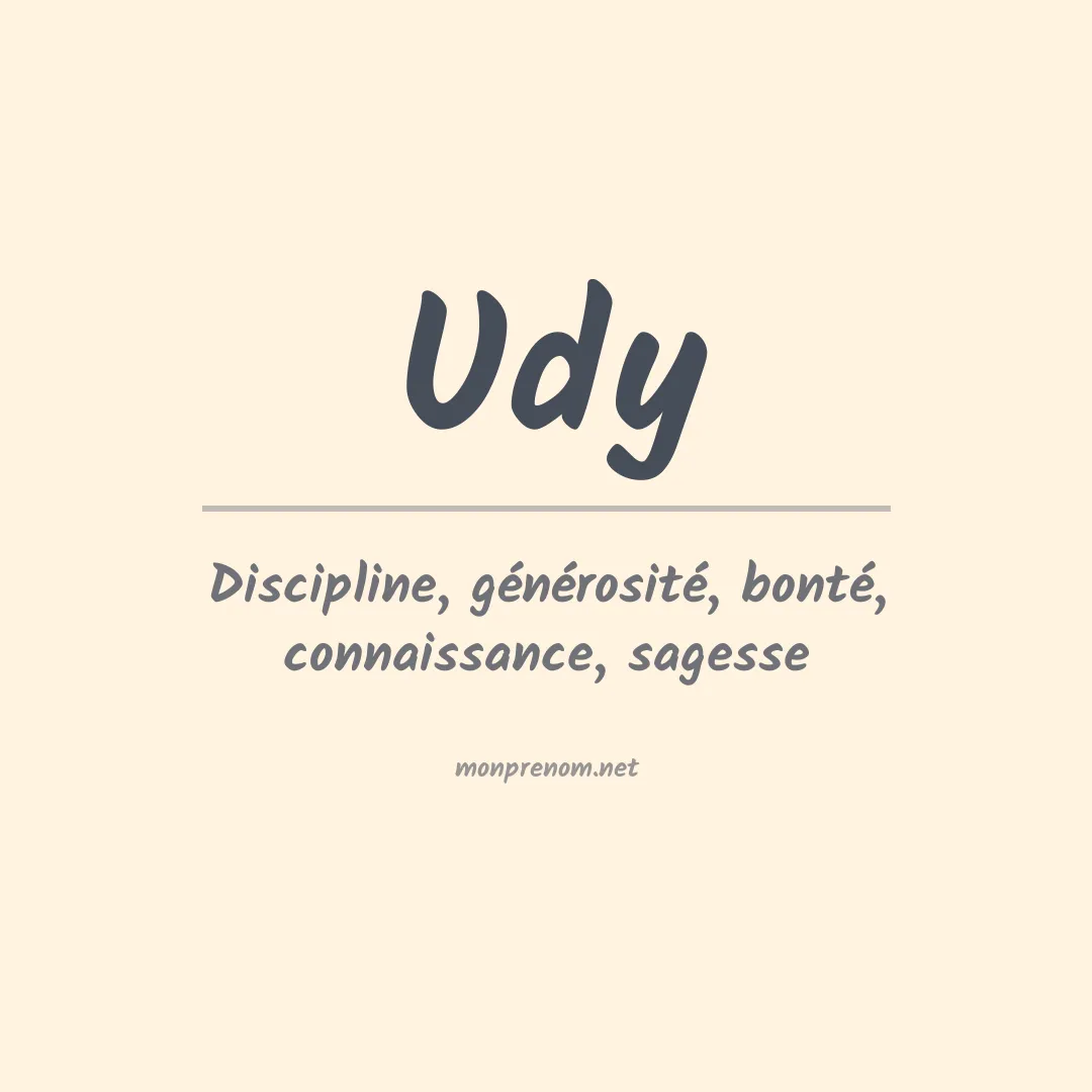 Signification du Prénom Udy