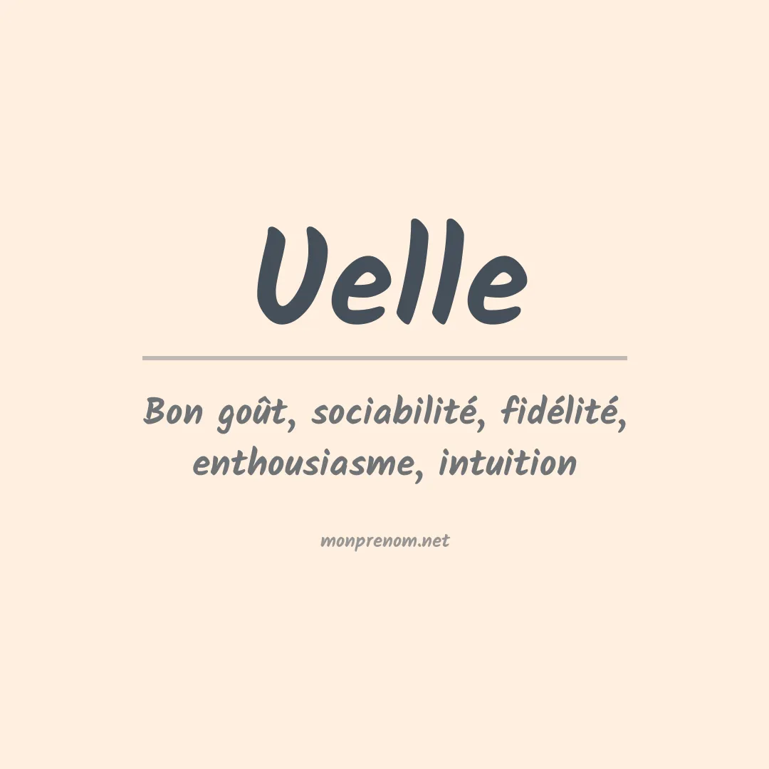Signification du Prénom Uelle Signification du Prénom Uelle