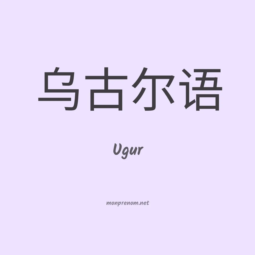 Ugur en chino
