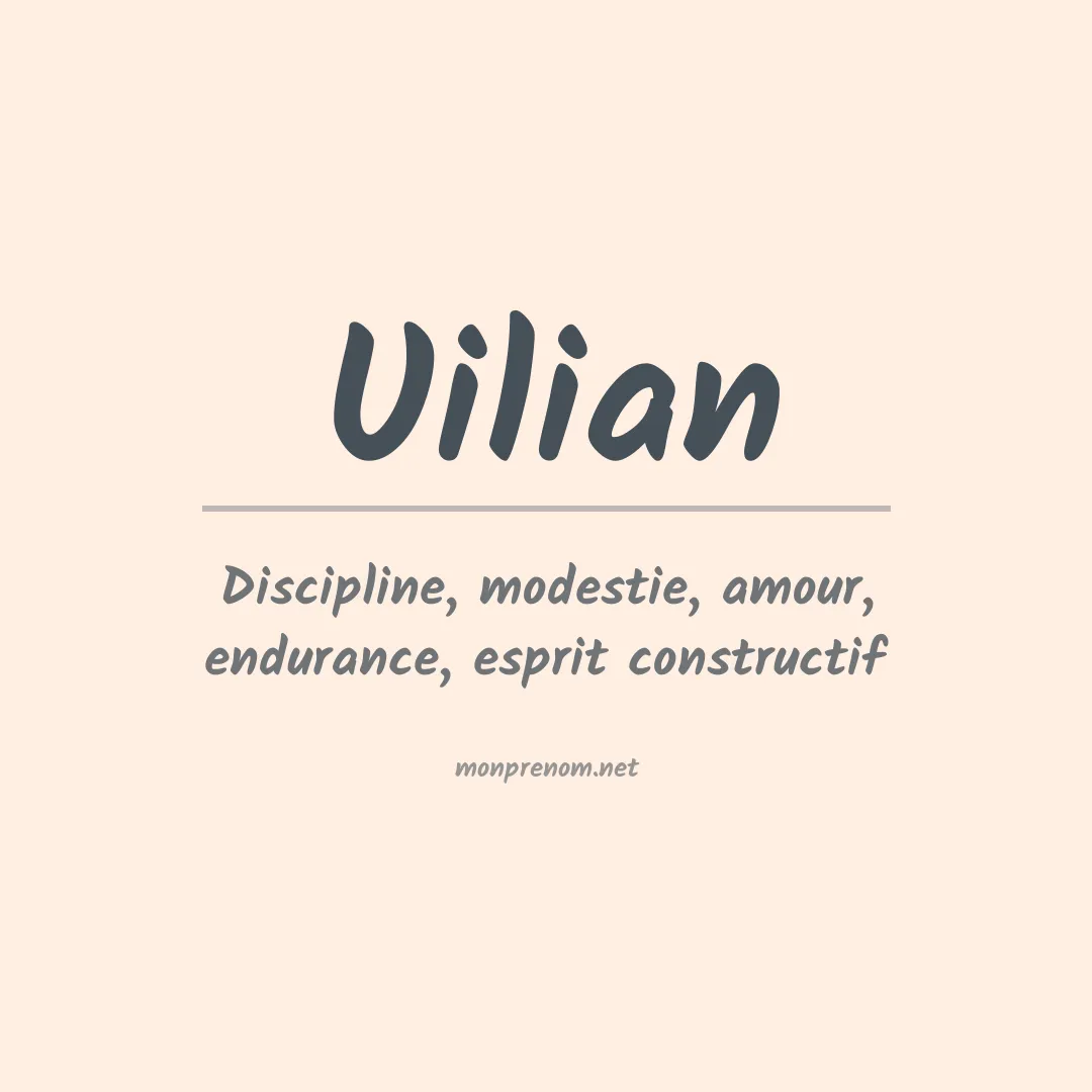 Signification du Prénom Uilian