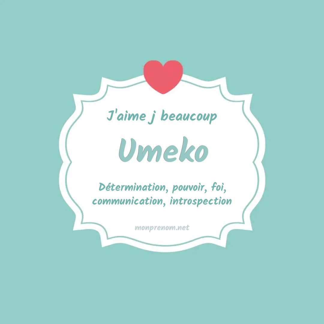 j'aime beaucoup Umeko