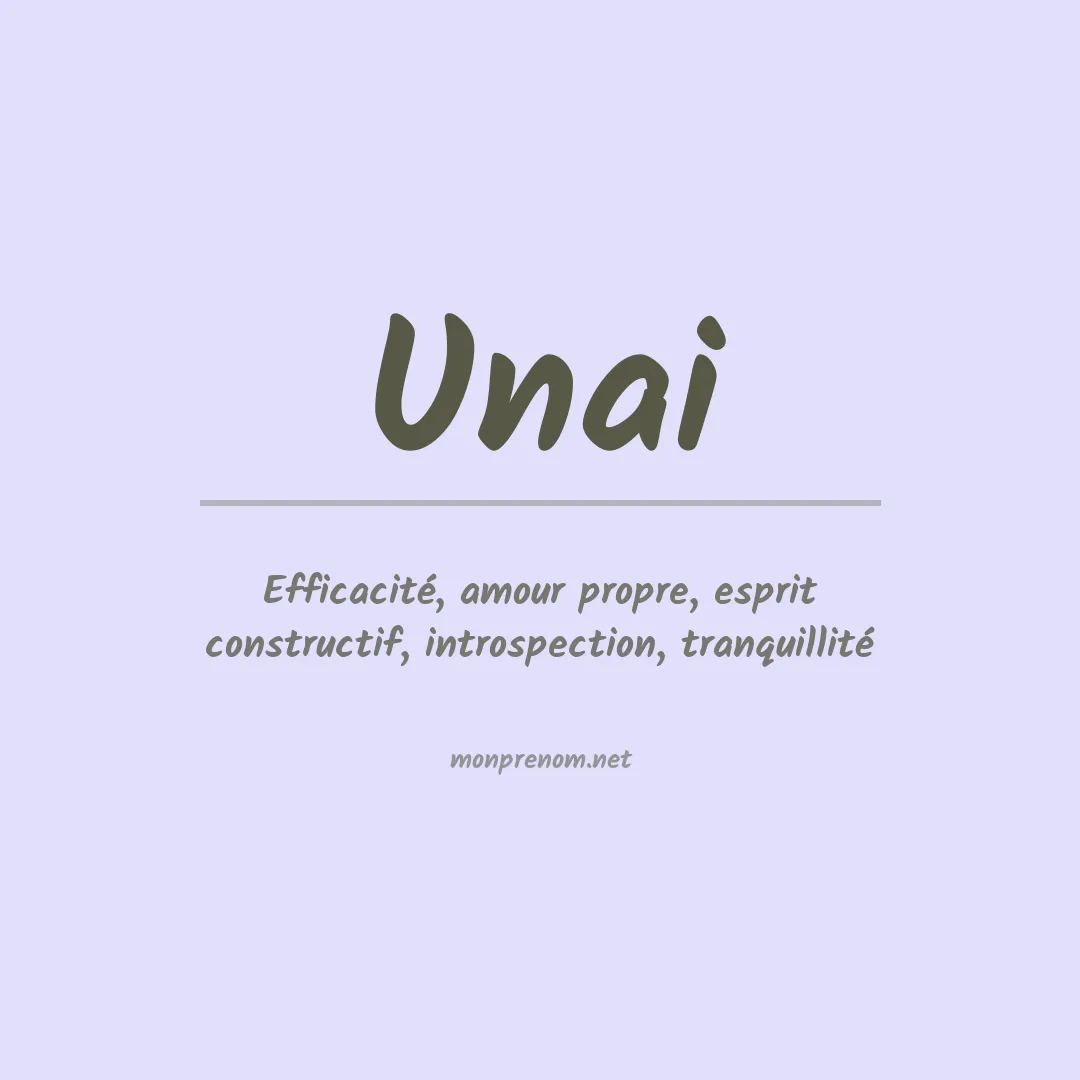 Signification du Prénom Unai Signification du Prénom Unai