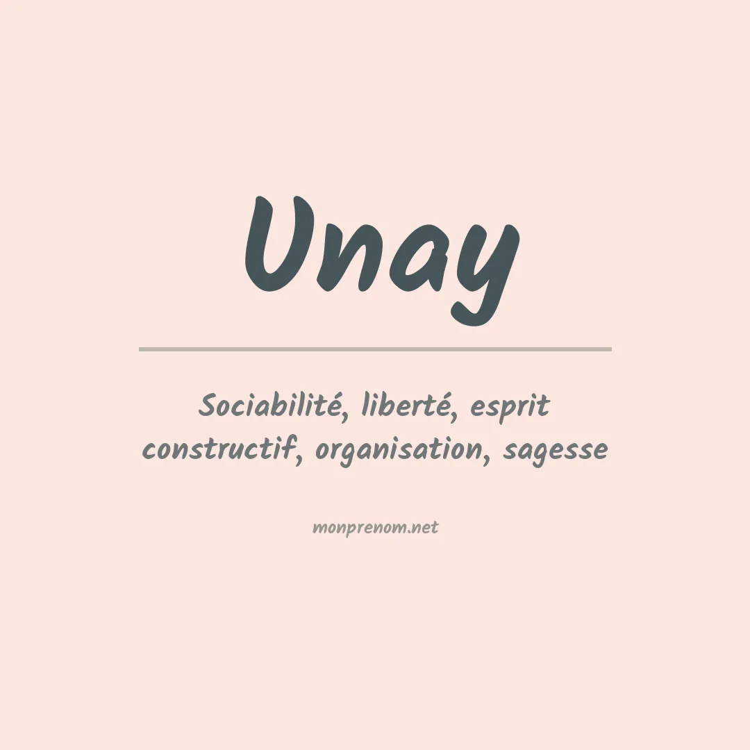 Signification du Prénom Unay