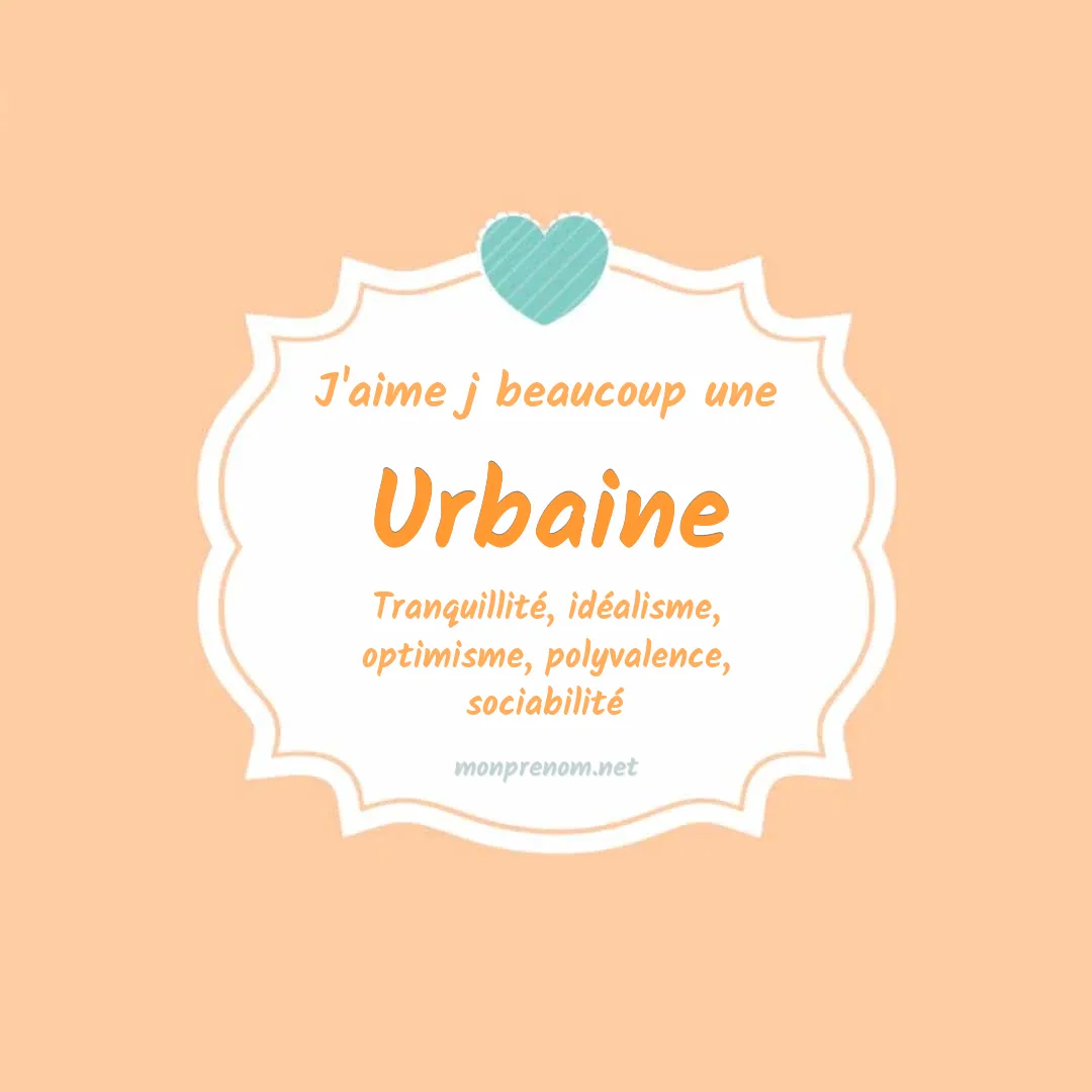 j'aime beaucoup Urbaine