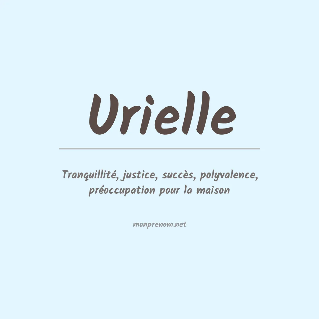 Signification du Prénom Urielle