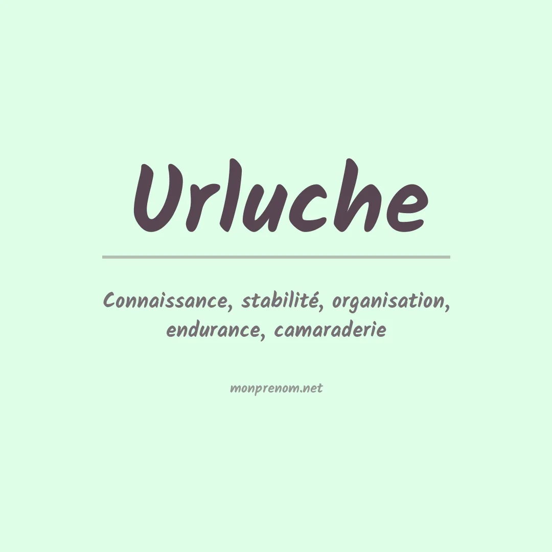 Signification du Prénom Urluche