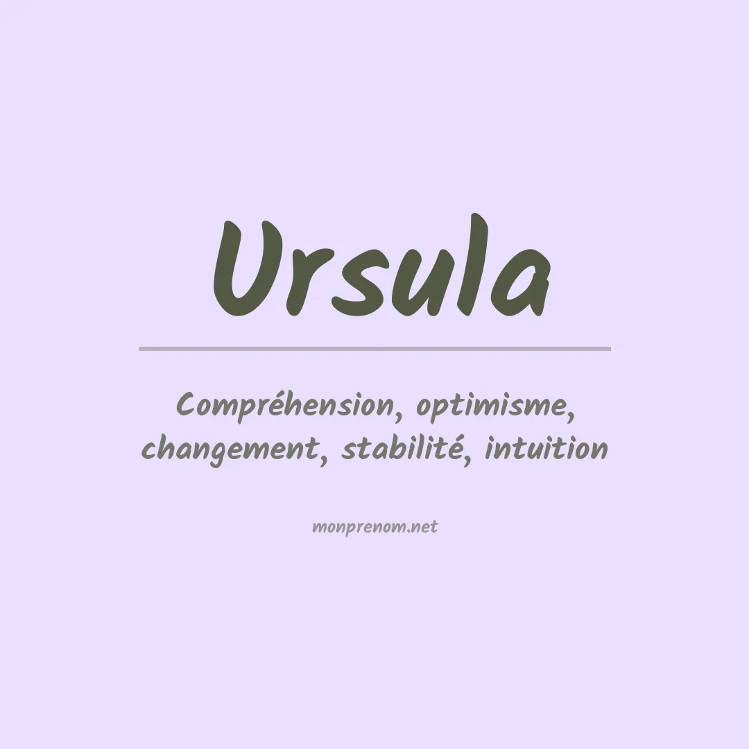 Signification du Prénom Ursula