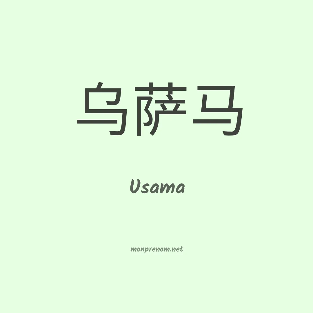 Usama en chino