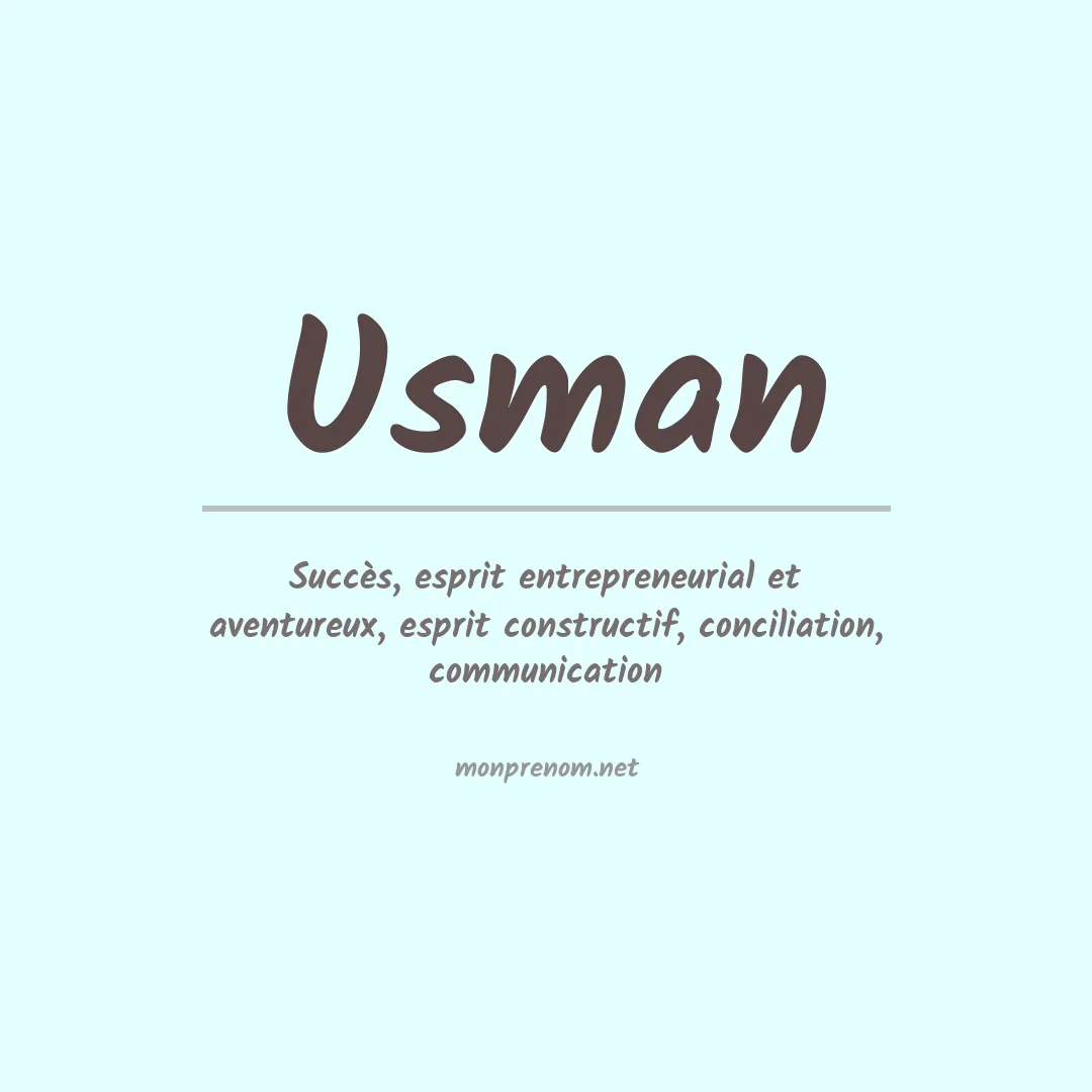 Signification du Prénom Usman