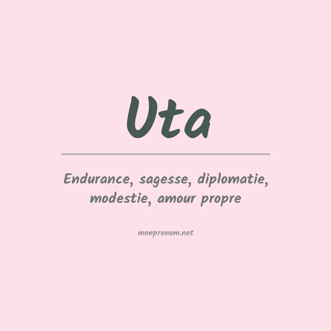 Signification du Prénom Uta