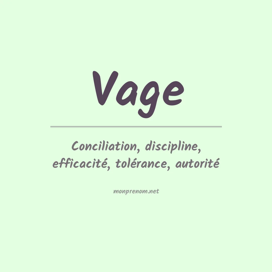 Signification du Prénom Vage Signification du Prénom Vage